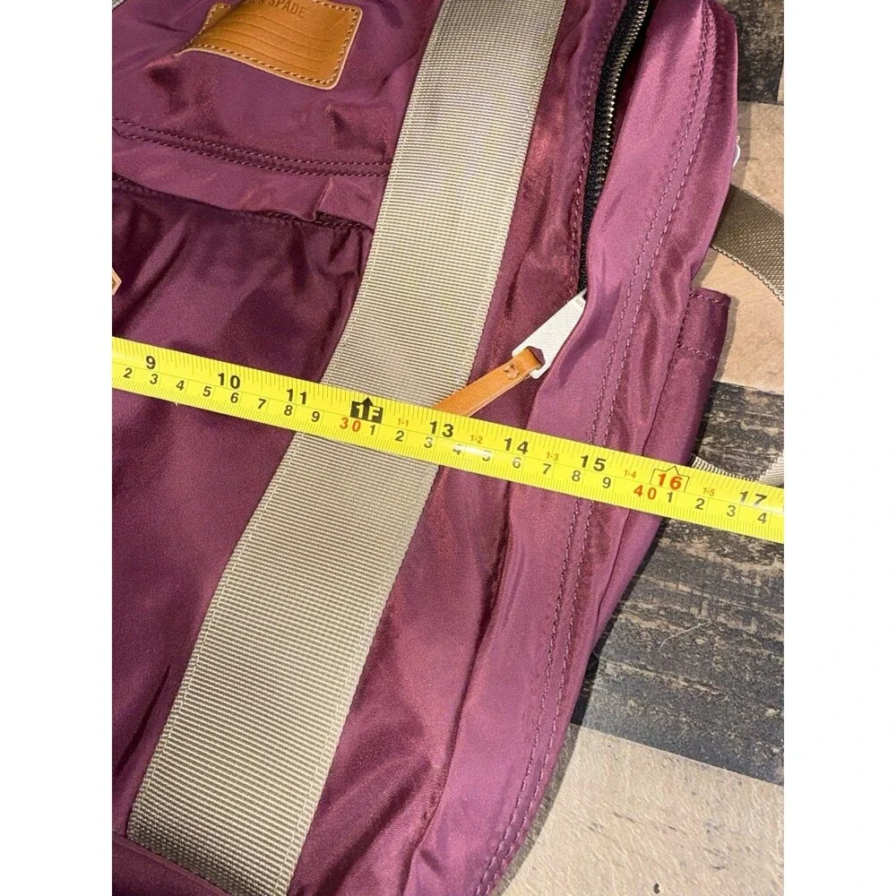 Jack Spade Mens Pilot Nylon Lift Pack Maroon Leather Weekend